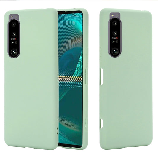 For Sony Xperia 1 IV Pure Color Liquid Silicone Shockproof Phone Case(Green) by buy2fix