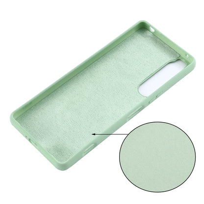 For Sony Xperia 1 IV Pure Color Liquid Silicone Shockproof Phone Case(Green) - Sony Cases by buy2fix | Online Shopping UK | buy2fix