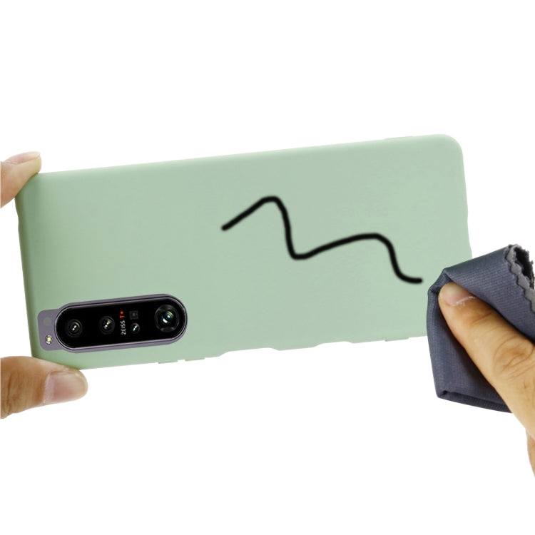 For Sony Xperia 1 IV Pure Color Liquid Silicone Shockproof Phone Case(Green) - Sony Cases by buy2fix | Online Shopping UK | buy2fix