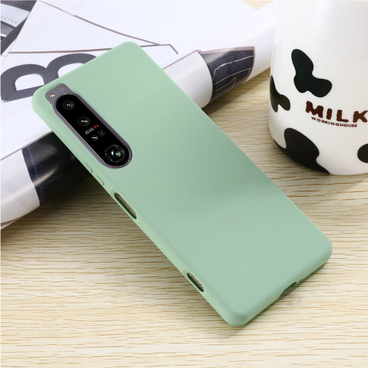 For Sony Xperia 1 IV Pure Color Liquid Silicone Shockproof Phone Case(Green) - Sony Cases by buy2fix | Online Shopping UK | buy2fix