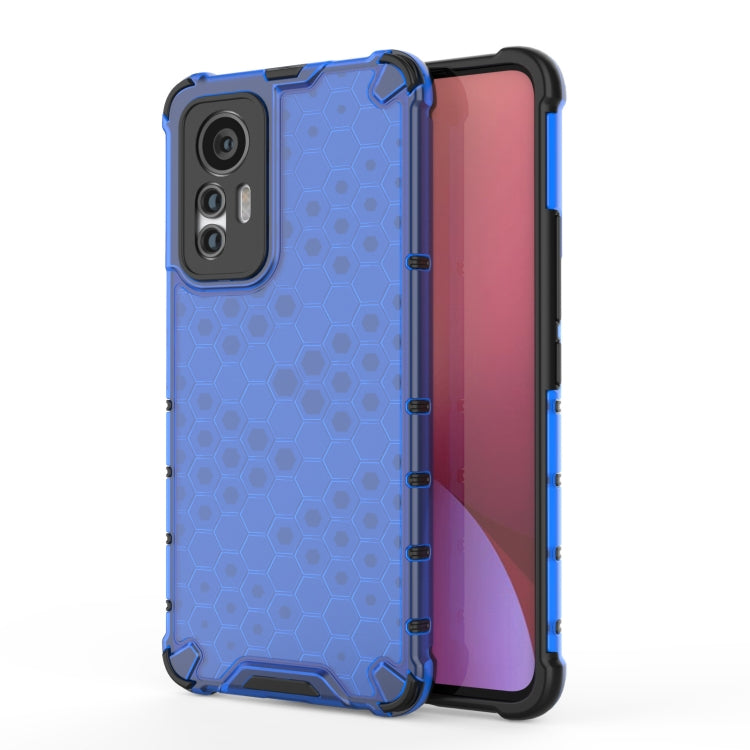 For Xiaomi 12 Lite 5G Eurasian Ver Shockproof Honeycomb PC + TPU Phone Case(Blue) - Xiaomi Cases by buy2fix | Online Shopping UK | buy2fix