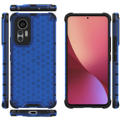 For Xiaomi 12 Lite 5G Eurasian Ver Shockproof Honeycomb PC + TPU Phone Case(Blue) - Xiaomi Cases by buy2fix | Online Shopping UK | buy2fix