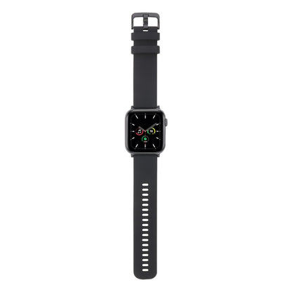 Plain Weave Silicone Watch Band For Apple Watch Ultra 49mm&Watch Ultra 2 49mm / Series 9&8&7 45mm / SE 3&SE 2&6&SE&5&4 44mm / 3&2&1 42mm(Black) - Watch Bands by buy2fix | Online Shopping UK | buy2fix