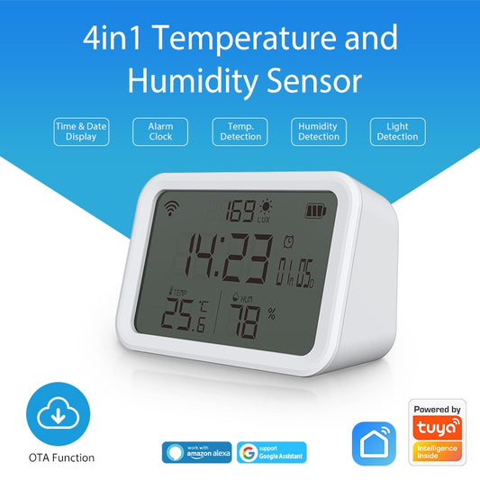 NEO NAS-CW01W WiFi 4 in1 Temperature + Humidity Sensor - Others Alarm by NEO | Online Shopping UK | buy2fix