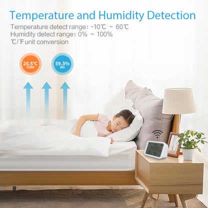 NEO NAS-CW01W WiFi 4 in1 Temperature + Humidity Sensor - Others Alarm by NEO | Online Shopping UK | buy2fix