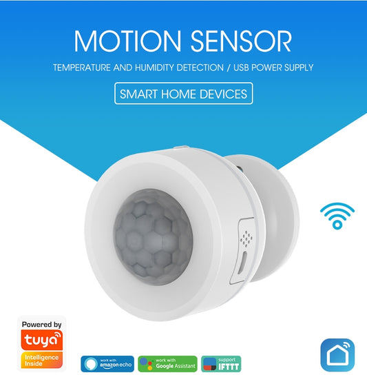 NEO NAS-PD07W WiFi PIR Motion Sensor with Temperature & Humidity Sensor - Infrared Detector by NEO | Online Shopping UK | buy2fix