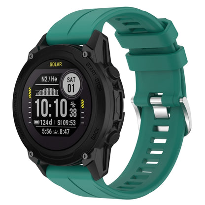 For Garmin Descent G1 / Forerunner 745/945/935 / Approach S62 Solid Color Silicone Watch Band(Pine Green) - Watch Bands by buy2fix | Online Shopping UK | buy2fix