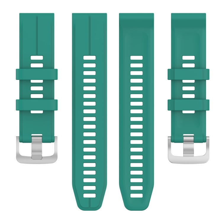 For Garmin Descent G1 / Forerunner 745/945/935 / Approach S62 Solid Color Silicone Watch Band(Pine Green) - Watch Bands by buy2fix | Online Shopping UK | buy2fix