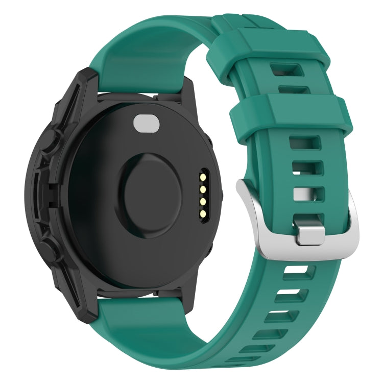 For Garmin Descent G1 / Forerunner 745/945/935 / Approach S62 Solid Color Silicone Watch Band(Pine Green) - Watch Bands by buy2fix | Online Shopping UK | buy2fix