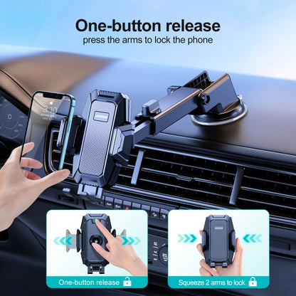 JOYROOM JR-ZS285 Mechanical Car Dashboard Phone Holder(Black) - Universal Car Holders by JOYROOM | Online Shopping UK | buy2fix
