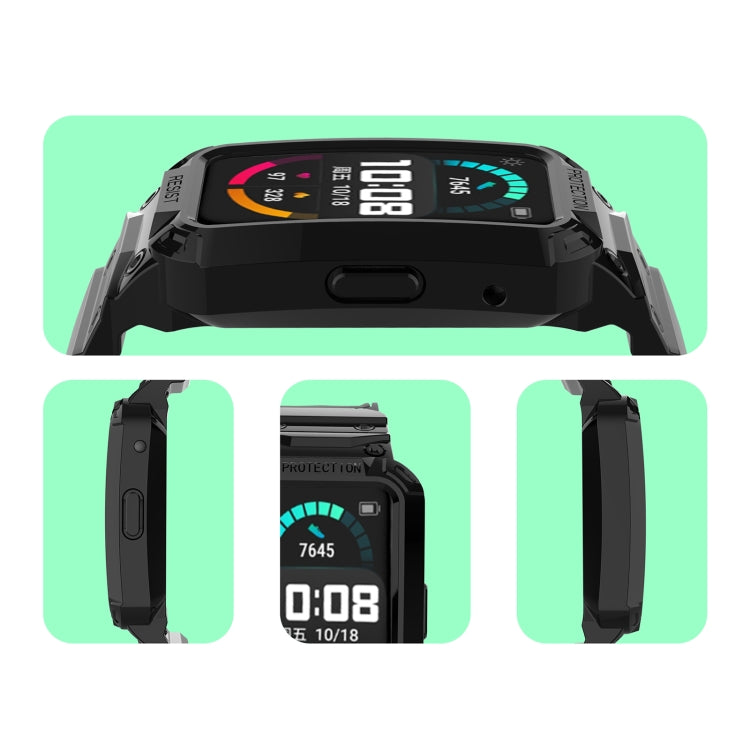 For Huawei Watch Fit / Honor Watch ES Integrated TPU Watch Band(Black) by buy2fix