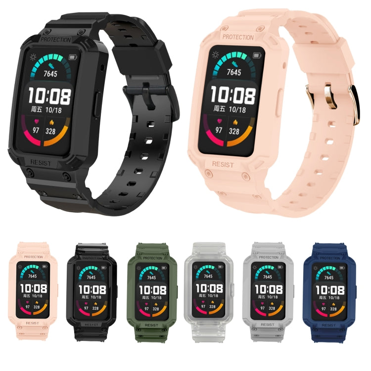 For Huawei Watch Fit / Honor Watch ES Integrated TPU Watch Band(Black) by buy2fix