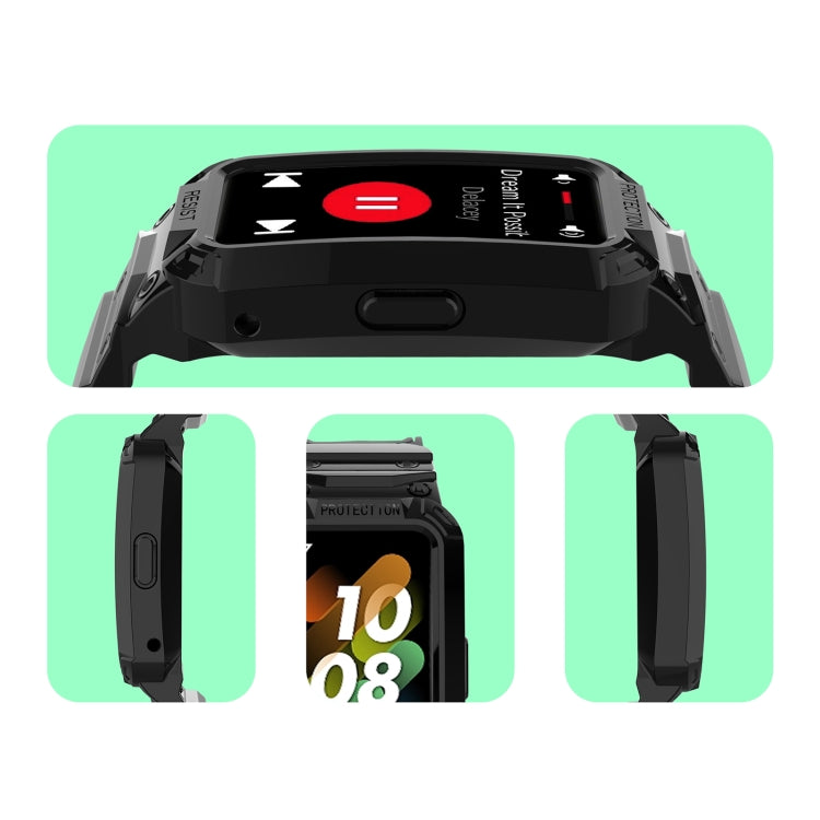 For Huawei Band 7 / 6 / Honor Band 6 Integrated TPU Watch Band(Black) by buy2fix