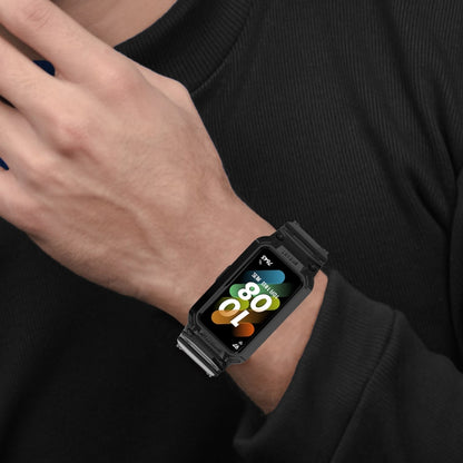 For Huawei Band 7 / 6 / Honor Band 6 Integrated TPU Watch Band(Black) by buy2fix