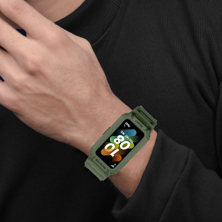 For Huawei Band 7 / 6 / Honor Band 6 Integrated TPU Watch Band(Army Green) by buy2fix