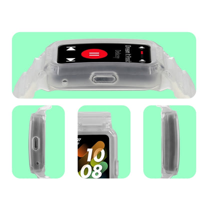 For Huawei Band 7 / 6 / Honor Band 6 Integrated TPU Watch Band(Frosted Transparent) by buy2fix