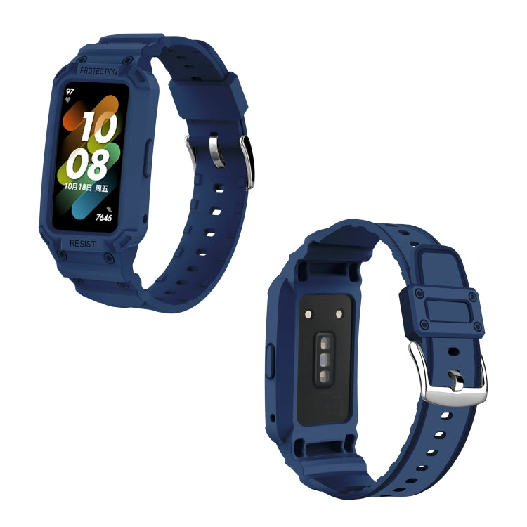 For Huawei Band 7 / 6 / Honor Band 6 Integrated TPU Watch Band(Midnight Blue) by buy2fix