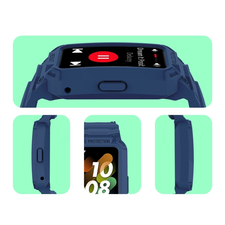 For Huawei Band 7 / 6 / Honor Band 6 Integrated TPU Watch Band(Midnight Blue) by buy2fix