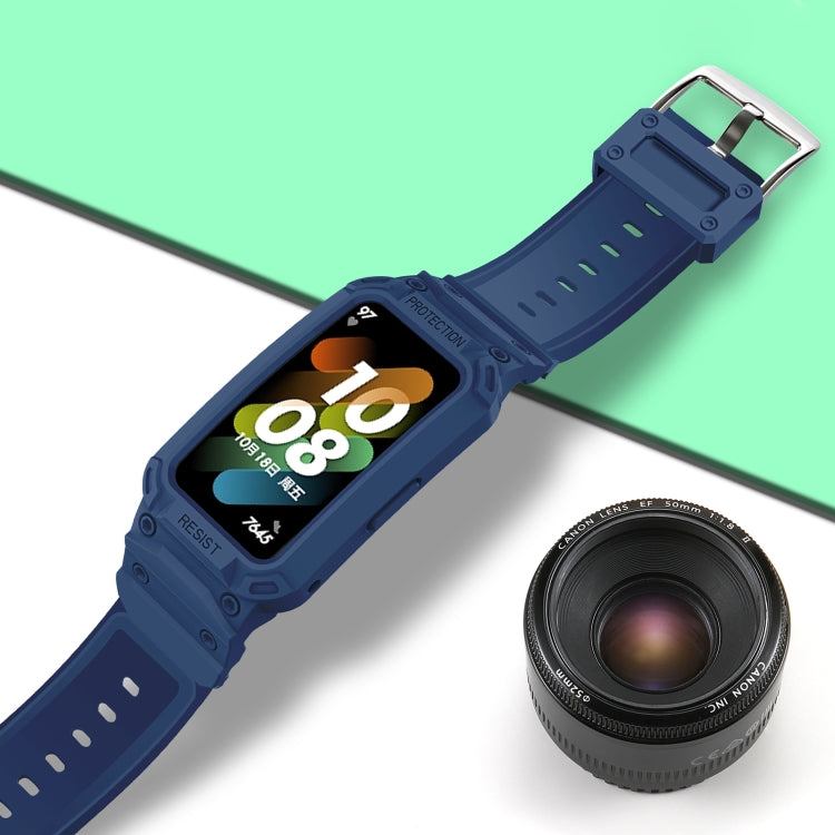 For Huawei Band 7 / 6 / Honor Band 6 Integrated TPU Watch Band(Midnight Blue) by buy2fix