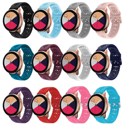 For Huawei Watch GT 3 Pro 22mm Plum Blossom Hollowed Silicone Watch Band(Light Blue) by buy2fix