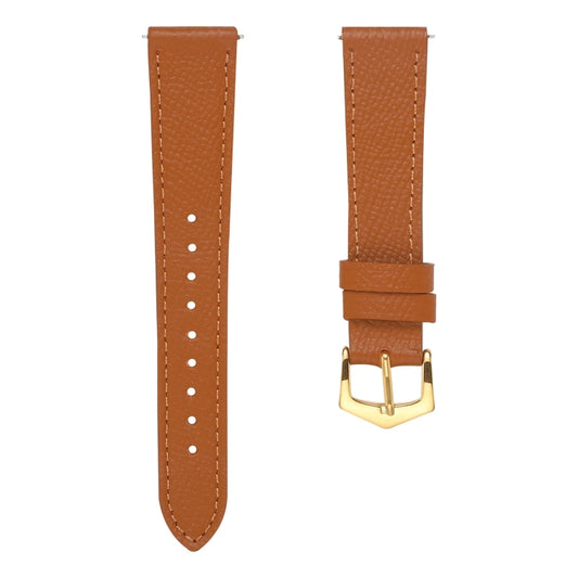 For Samsung Galaxy Watch4 20mm Genuine Leather Watch Band(Brown) - Watch Bands by buy2fix | Online Shopping UK | buy2fix