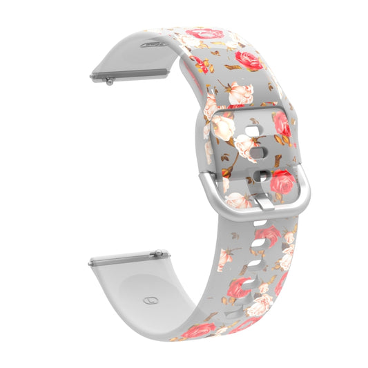 For Samsung Galaxy Watch4 20mm Transparent Printed TPU Silicone Watch Band(2) - Watch Bands by buy2fix | Online Shopping UK | buy2fix