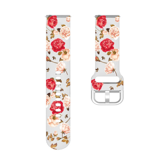 For Samsung Galaxy Watch4 20mm Transparent Printed TPU Silicone Watch Band(2) - Watch Bands by buy2fix | Online Shopping UK | buy2fix