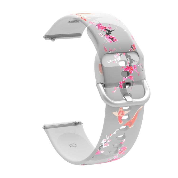 For Samsung Galaxy Watch4 20mm Transparent Printed TPU Silicone Watch Band(7) - Watch Bands by buy2fix | Online Shopping UK | buy2fix