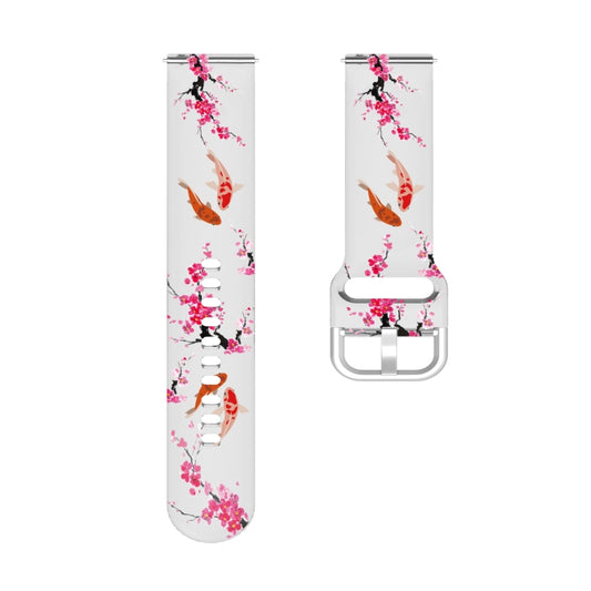 For Samsung Galaxy Watch4 20mm Transparent Printed TPU Silicone Watch Band(7) - Watch Bands by buy2fix | Online Shopping UK | buy2fix