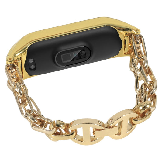 For Xiaomi Mi Band 6 / 5 Metal Chain Stainless Steel Watch Band(Gold) - Watch Bands by buy2fix | Online Shopping UK | buy2fix