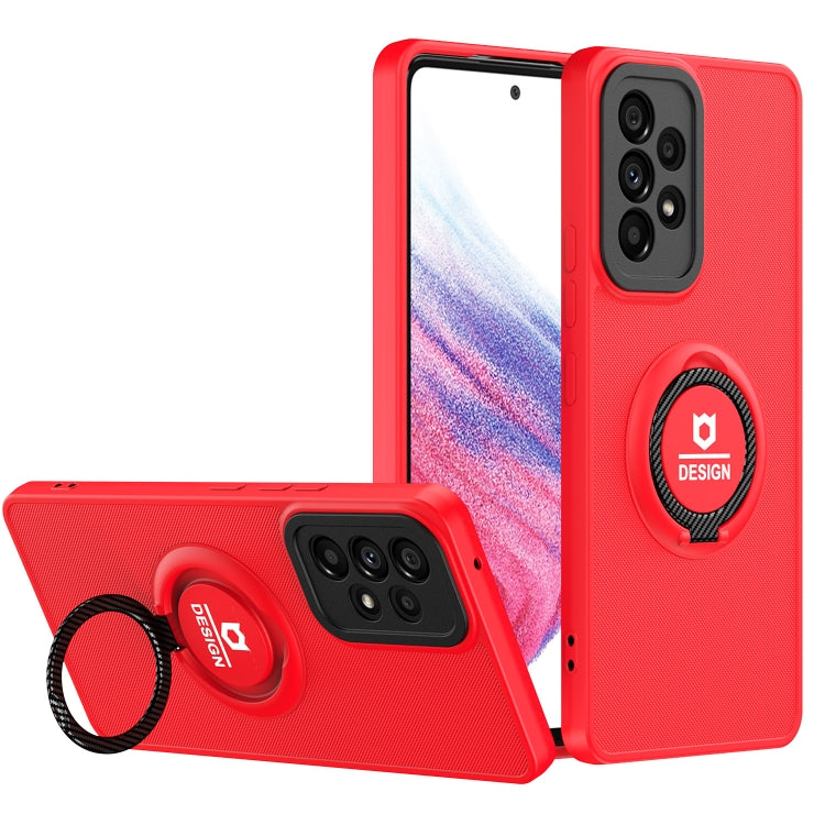 For Samsung Galaxy A23 4G Eagle Eye Ring Holder Phone Case(Red + Black) by buy2fix