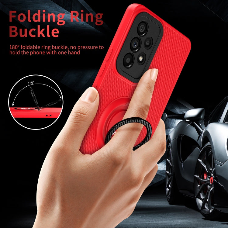 For Samsung Galaxy A23 4G Eagle Eye Ring Holder Phone Case(Red + Black) by buy2fix
