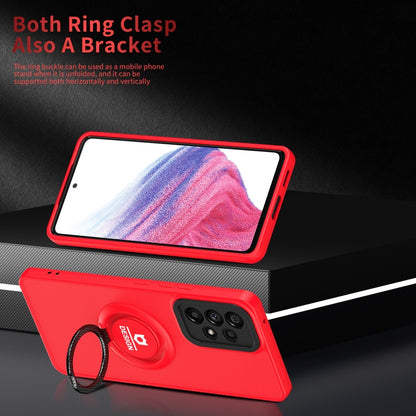 For Samsung Galaxy A23 4G Eagle Eye Ring Holder Phone Case(Red + Black) by buy2fix