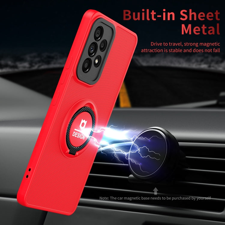 For Samsung Galaxy A23 4G Eagle Eye Ring Holder Phone Case(Red + Black) by buy2fix