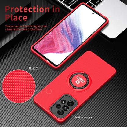 For Samsung Galaxy A23 4G Eagle Eye Ring Holder Phone Case(Red + Black) by buy2fix