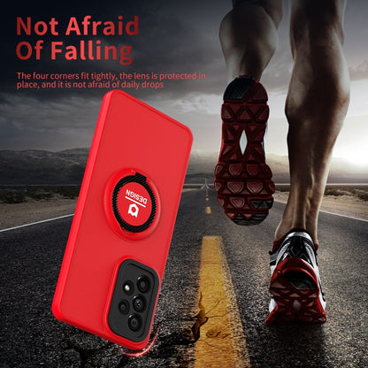 For Samsung Galaxy A23 4G Eagle Eye Ring Holder Phone Case(Red + Black) by buy2fix