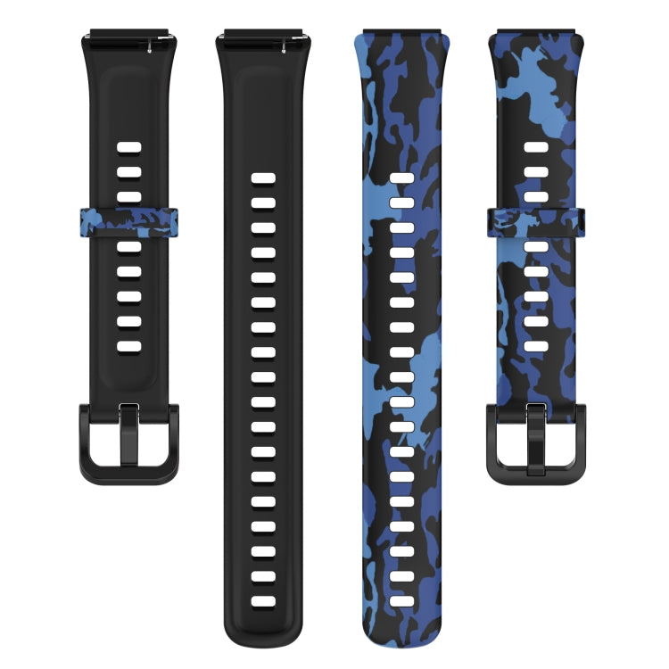 For Huawei Band 7 TPU Watch Band(Camouflage Blue) by buy2fix
