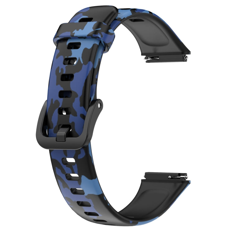 For Huawei Band 7 TPU Watch Band(Camouflage Blue) by buy2fix