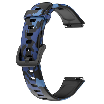 For Huawei Band 7 TPU Watch Band(Camouflage Blue) by buy2fix
