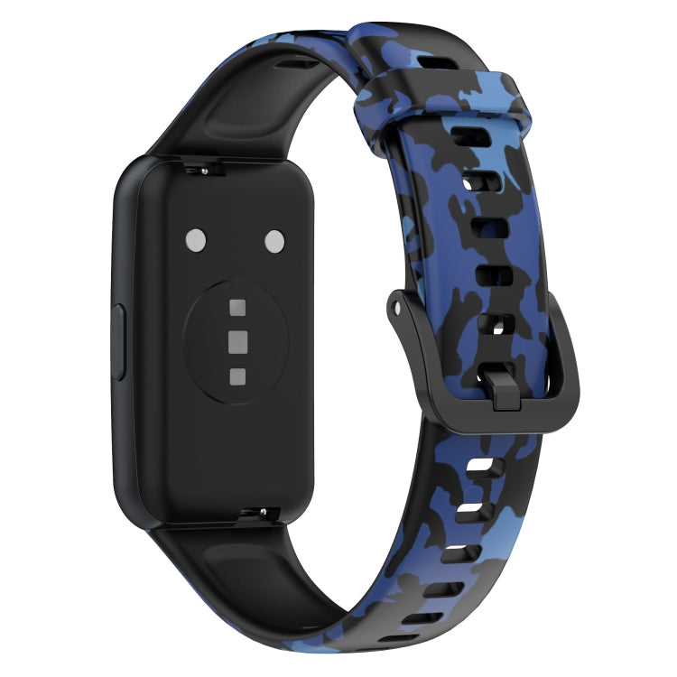 For Huawei Band 7 TPU Watch Band(Camouflage Blue) by buy2fix