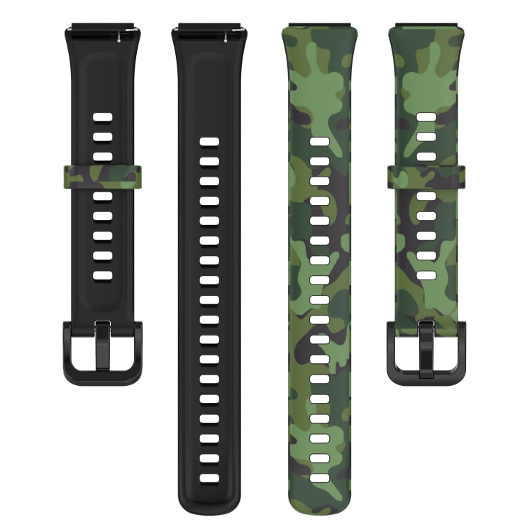 For Huawei Band 7 TPU Watch Band(Camouflage Green) by buy2fix