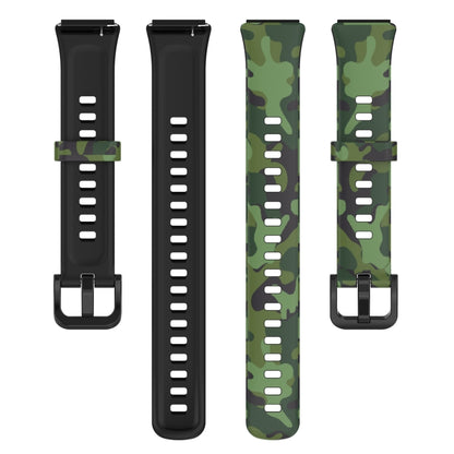 For Huawei Band 7 TPU Watch Band(Camouflage Green) by buy2fix