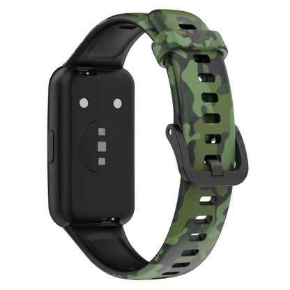 For Huawei Band 7 TPU Watch Band(Camouflage Green) by buy2fix