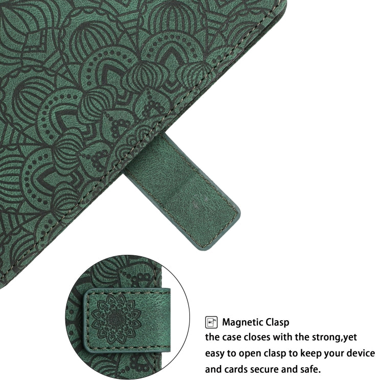 For Xiaomi Redmi Note 8 Mandala Embossed Flip Leather Phone Case(Green) - Xiaomi Cases by buy2fix | Online Shopping UK | buy2fix
