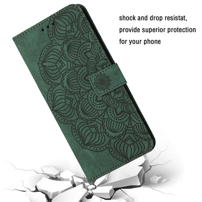 For Xiaomi Redmi Note 8 Mandala Embossed Flip Leather Phone Case(Green) - Xiaomi Cases by buy2fix | Online Shopping UK | buy2fix