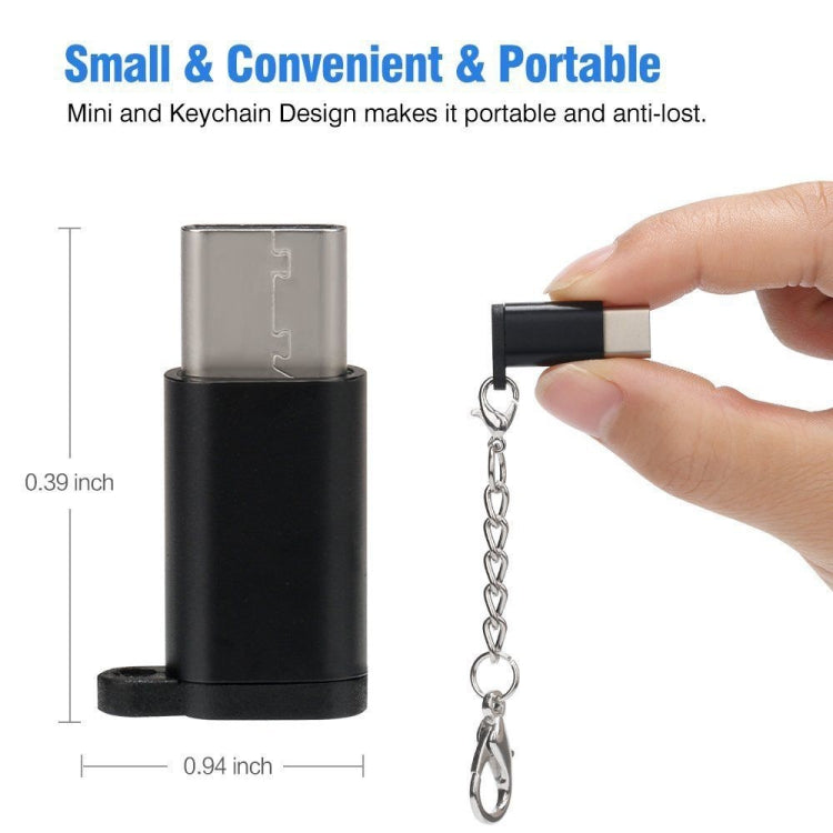 6 PCS Micro USB Female to USB-C / Type-C Male Connector Adapter Random Delivery by buy2fix