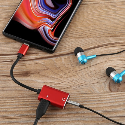 2 in 1 USB-C / Type-C to USB-C / Type-C 3.5mm Jack Audio Adapter Cable(Rose Gold) by buy2fix