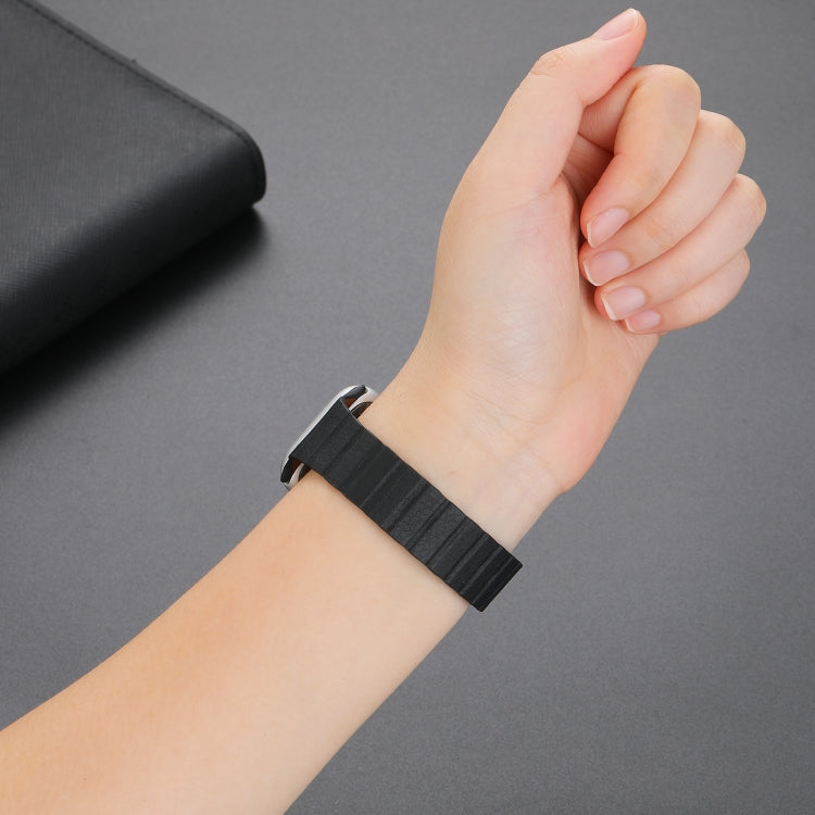 Strong Magnetic Leather Watch Band For Apple Watch Ultra 49mm&Watch Ultra 2 49mm / Series 9&8&7 45mm / SE 3&SE 2&6&SE&5&4 44mm / 3&2&1 42mm(Brown) by buy2fix