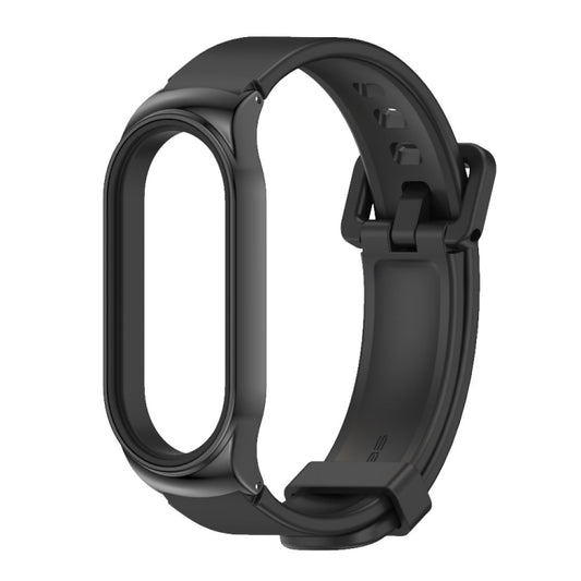 For Xiaomi Mi Band 7 / 7 NFC MIJOBS CS Metal Case + Silicone Watch Band(Black) - Watch Bands by MIJOBS | Online Shopping UK | buy2fix