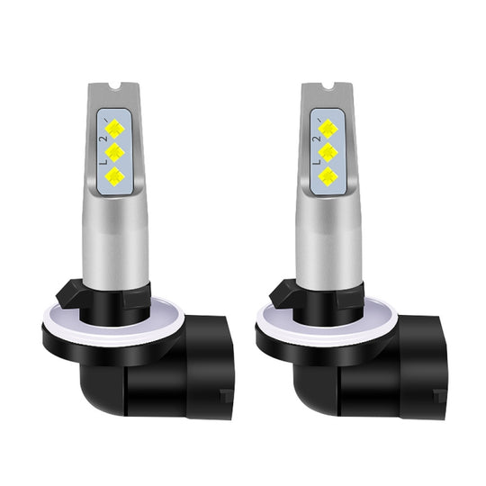 1 Pair 881 DC 12V-24V 12W 1800LM Car LED Fog Light(Ice Blue Light)